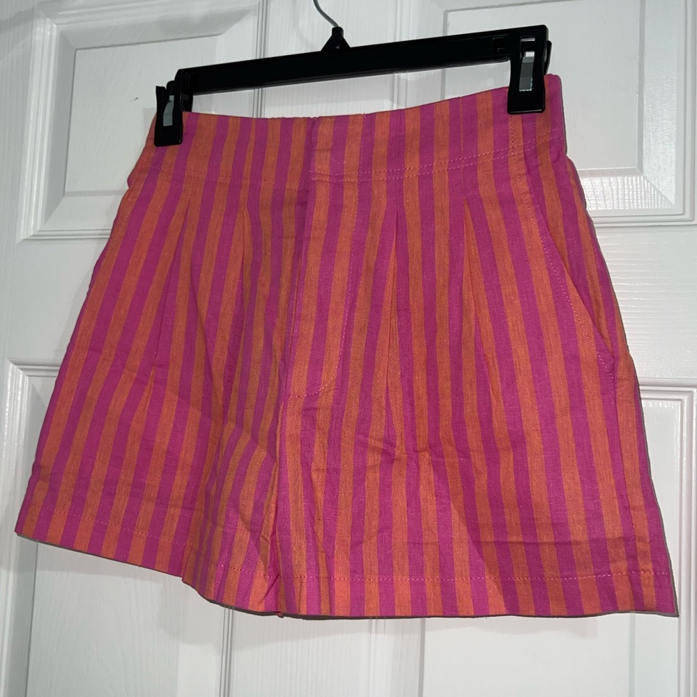 Striped Pink and Orange Women’s Short Size Small